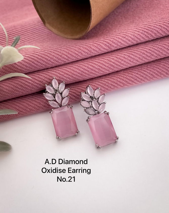 Designer AD Diamond Earrings Wholesale Shop In Surat
